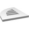 Ekena Millwork Quarter Round Top Left Surface Mount PVC Gable Vent w/ 3-1/2"W x 1"P Standard Frame, 14"W x 18"H GVPQL14X1801SF - alternate 2